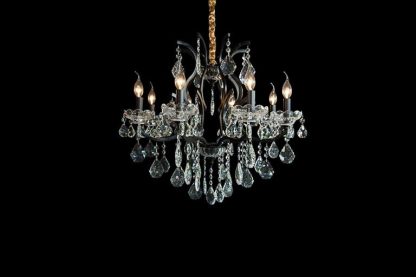 Candil Beauport 8 Luces Negro