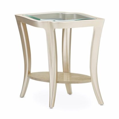 Mesa Lateral con Cristal Malibu Crest