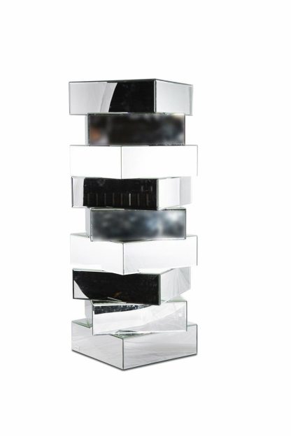 Soporte Decorativo Plateado Espejado
