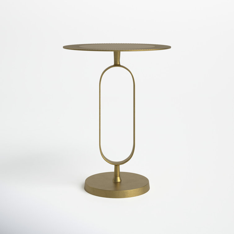 Eisleigh+21_H+Champagne+Gold+Metal+Side+Table+with+Solid+Aluminum+Frame,+Elegant+Accent+Piece+for+Your+Living+Room+or+Bedroom+Decor