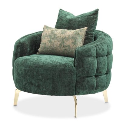 Sillón Esmeralda Dorado Celine