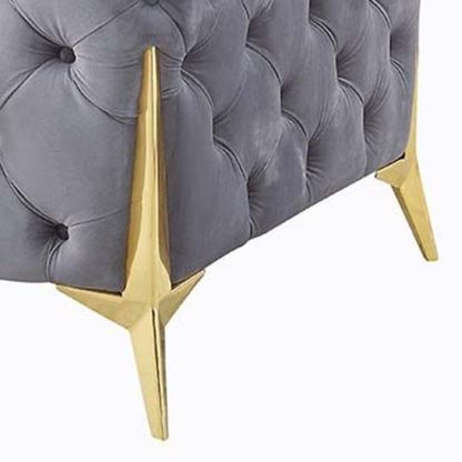 Sillón Individual Jelanea Velvet Gris - Image 7