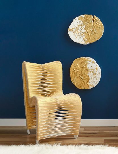 Silla Belt de Comedor Dorada - Image 3