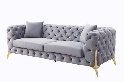 Sofá Jelanea Velvet Gris