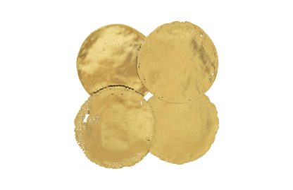 Set de 4 Platones Dorados