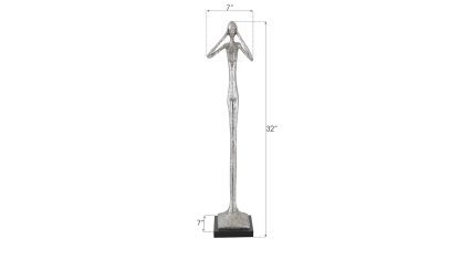 Escultura Not Hear Plata - Image 6
