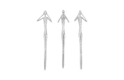 Set de 3 Piezas Sabios Colgantes Plata
