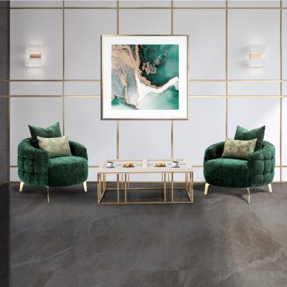 Sillón Esmeralda Dorado Celine - Image 2