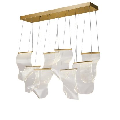 Candil Sheer Waves Gold 8 Luces - Image 6
