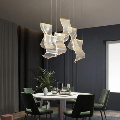 Candil Sheer Waves Gold 8 Luces - Image 2