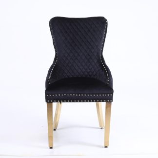 Silla Leo Negro/Dorado