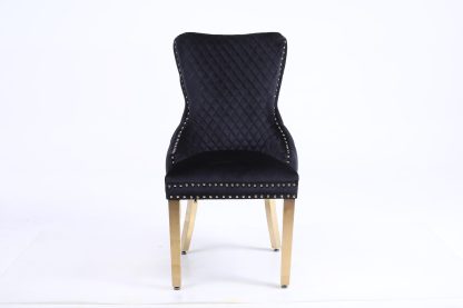 Silla Leo Negro/Dorado