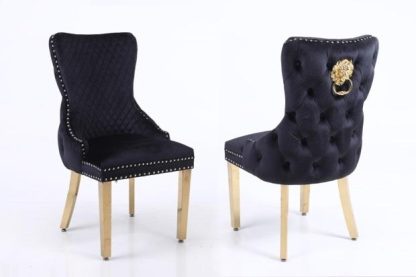 Silla Leo Negro/Dorado - Image 2