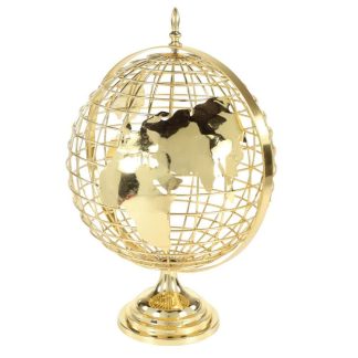 Globo Terráqueo Dorado