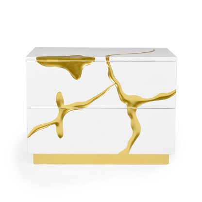 Buro Aspen Oro y Blanco