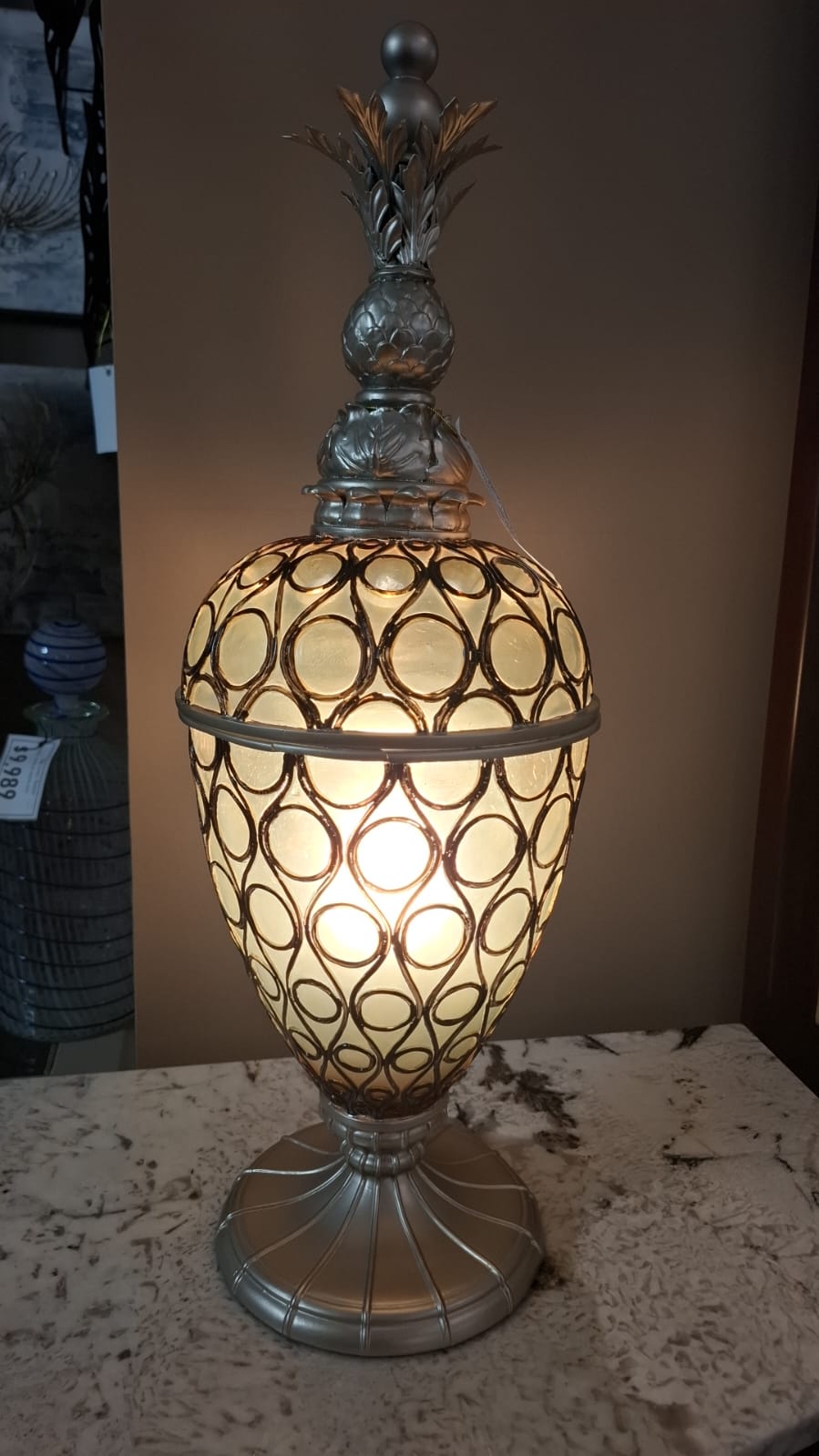 Lampara de mesa piña