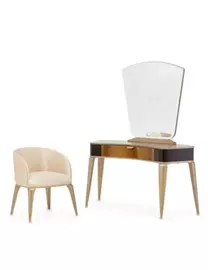 Escritorio/Vanity con espejo y silla