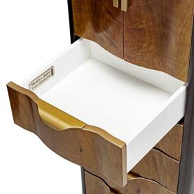 Cajonera Giratoria Malibu Crest Crotch Mahogany - Image 10